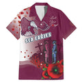 Custom Sea Eagle Rugby ANZAC Family Matching Mermaid Dress and Hawaiian Shirt The Military Soldiers with Red Poppy