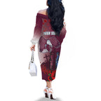 Custom Sea Eagle Rugby ANZAC Family Matching Off Shoulder Long Sleeve Dress and Hawaiian Shirt The Military Soldiers with Red Poppy