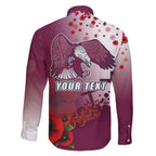 Custom Sea Eagle Rugby ANZAC Family Matching Off Shoulder Short Dress and Hawaiian Shirt The Military Soldiers with Red Poppy