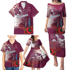 Custom Sea Eagle Rugby ANZAC Family Matching Puletasi and Hawaiian Shirt The Military Soldiers with Red Poppy