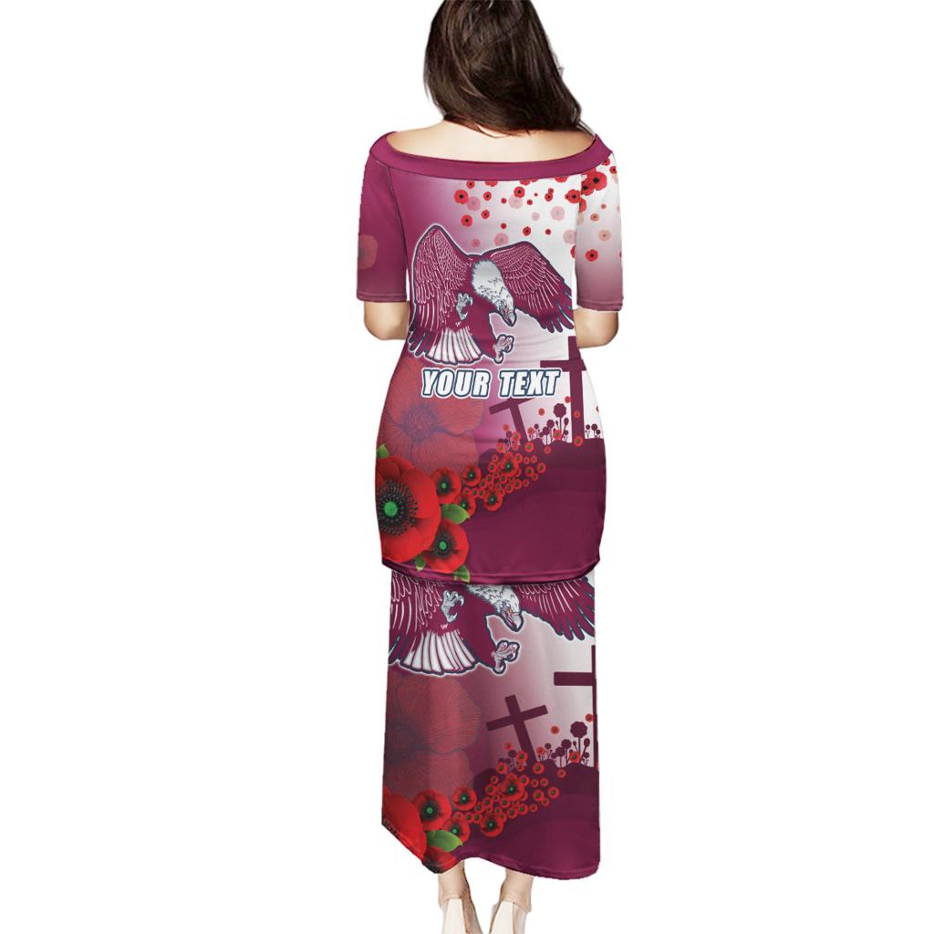 Custom Sea Eagle Rugby ANZAC Family Matching Puletasi and Hawaiian Shirt The Military Soldiers with Red Poppy