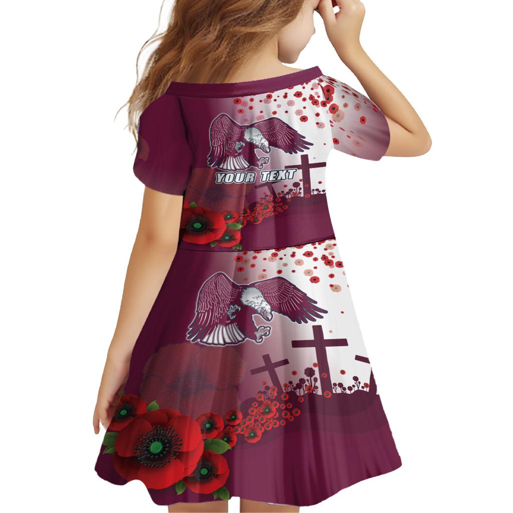 Custom Sea Eagle Rugby ANZAC Family Matching Summer Maxi Dress and Hawaiian Shirt The Military Soldiers with Red Poppy