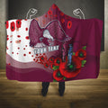 Custom Sea Eagle Rugby ANZAC Hooded Blanket The Military Soldiers with Red Poppy