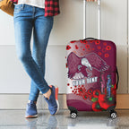 Custom Sea Eagle Rugby ANZAC Luggage Cover The Military Soldiers with Red Poppy