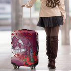 Custom Sea Eagle Rugby ANZAC Luggage Cover The Military Soldiers with Red Poppy