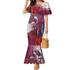 Custom Sea Eagle Rugby ANZAC Mermaid Dress The Military Soldiers with Red Poppy