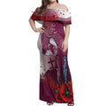 Custom Sea Eagle Rugby ANZAC Off Shoulder Maxi Dress The Military Soldiers with Red Poppy