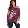 Custom Sea Eagle Rugby ANZAC Off Shoulder Sweater The Military Soldiers with Red Poppy