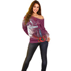 Custom Sea Eagle Rugby ANZAC Off Shoulder Sweater The Military Soldiers with Red Poppy