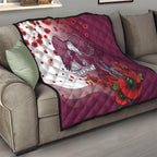 Custom Sea Eagle Rugby ANZAC Quilt The Military Soldiers with Red Poppy