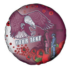 Custom Sea Eagle Rugby ANZAC Spare Tire Cover The Military Soldiers with Red Poppy