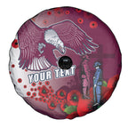 Custom Sea Eagle Rugby ANZAC Spare Tire Cover The Military Soldiers with Red Poppy