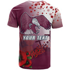 Custom Sea Eagle Rugby ANZAC T Shirt The Military Soldiers with Red Poppy