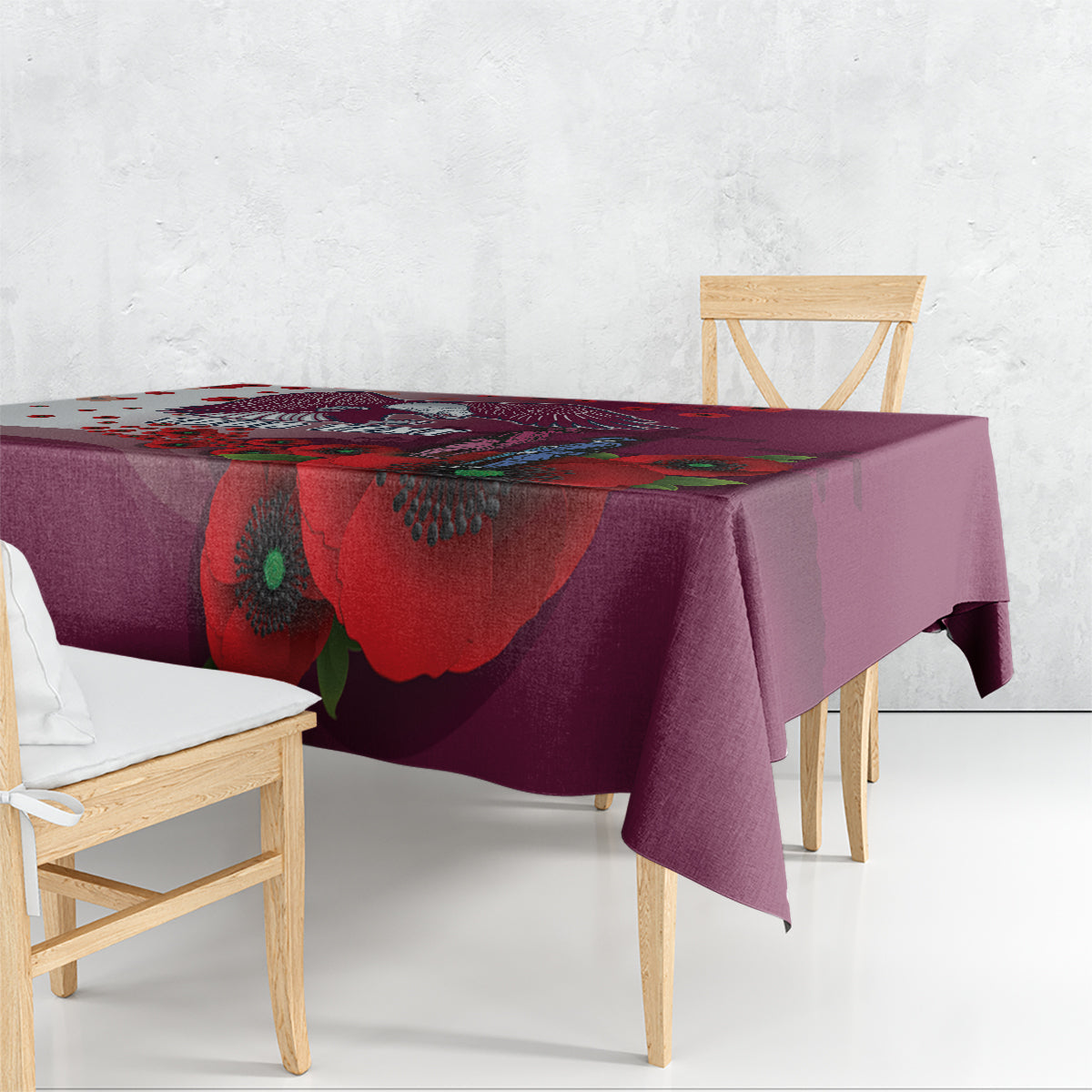 Custom Sea Eagle Rugby ANZAC Tablecloth The Military Soldiers with Red Poppy
