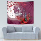 Custom Sea Eagle Rugby ANZAC Tapestry The Military Soldiers with Red Poppy