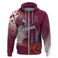 Custom Sea Eagle Rugby ANZAC Zip Hoodie The Military Soldiers with Red Poppy