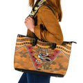 Custom Wests Tigers Rugby ANZAC Leather Tote Bag Aboriginal and Army Patterns