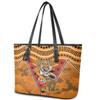 Custom Wests Tigers Rugby ANZAC Leather Tote Bag Aboriginal and Army Patterns