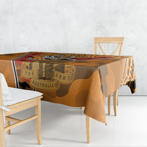 Custom Wests Tigers Rugby ANZAC Tablecloth Aboriginal and Army Patterns