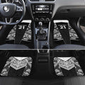 New Zealand Black Fern Custom Car Mats Maori Tukutuku Black-white Motif