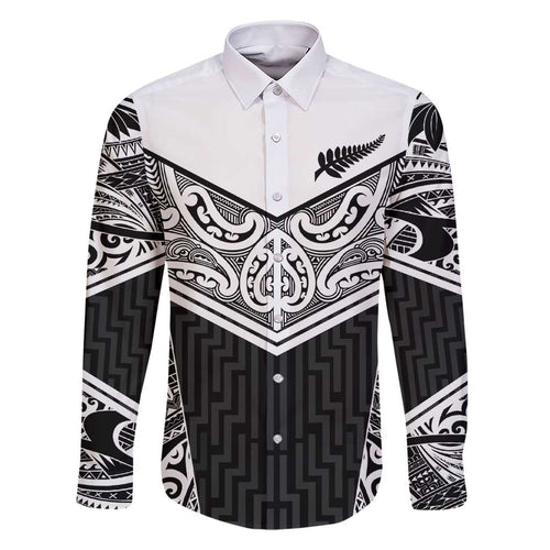 New Zealand Black Fern Custom Family Matching Short Sleeve Bodycon Dress and Hawaiian Shirt Maori Tukutuku Black-white Motif