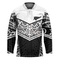 New Zealand Black Fern Custom Hockey Jersey Maori Tukutuku Black-white Motif - Aussie Hoodie