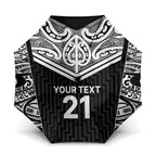 New Zealand Black Fern Custom Umbrella Maori Tukutuku Black-white Motif - Aussie Hoodie