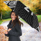 New Zealand Black Fern Custom Umbrella Maori Tukutuku Black-white Motif - Aussie Hoodie