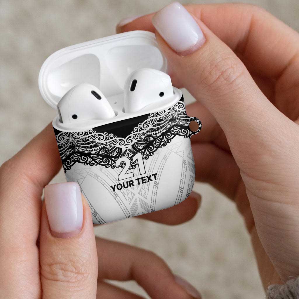 New Zealand Koru Fern Custom AirPods Case Simple Taniko Motif - Aussie Hoodie