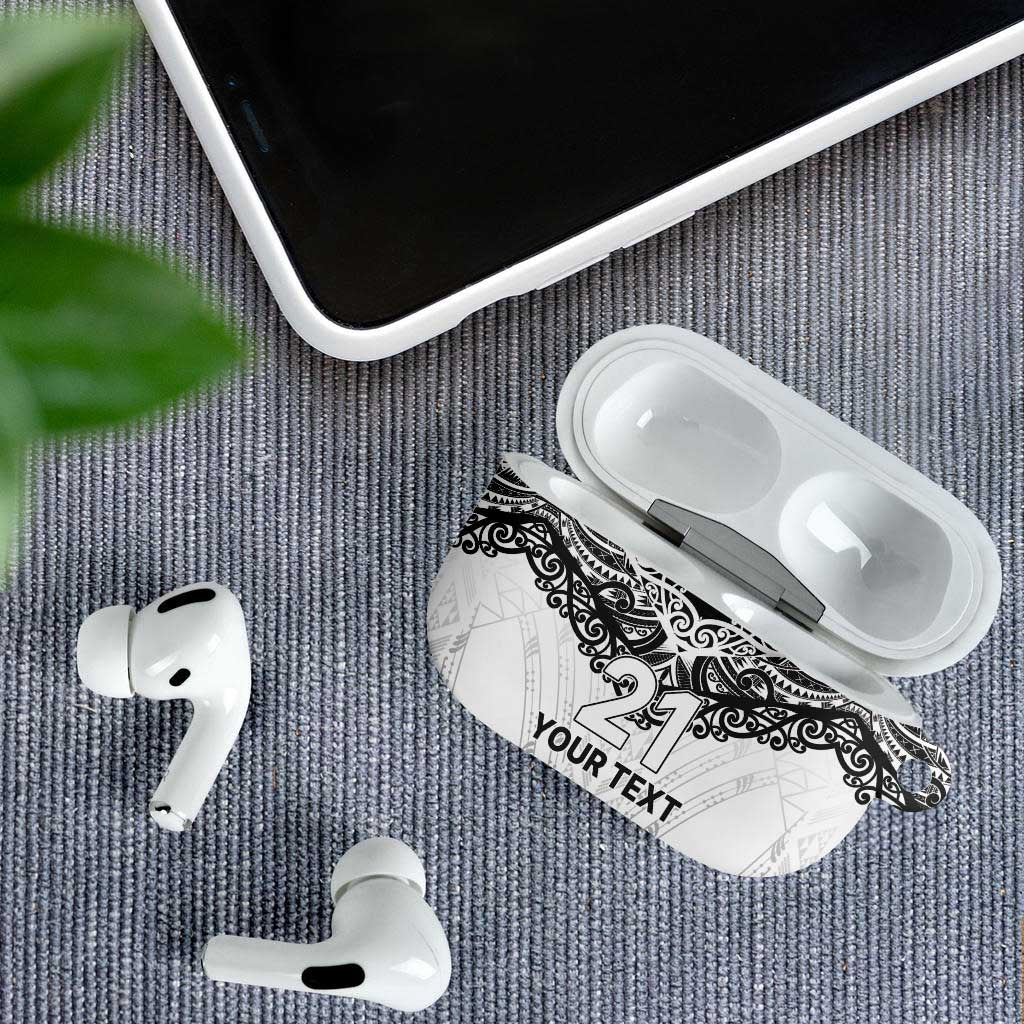New Zealand Koru Fern Custom AirPods Case Simple Taniko Motif - Aussie Hoodie