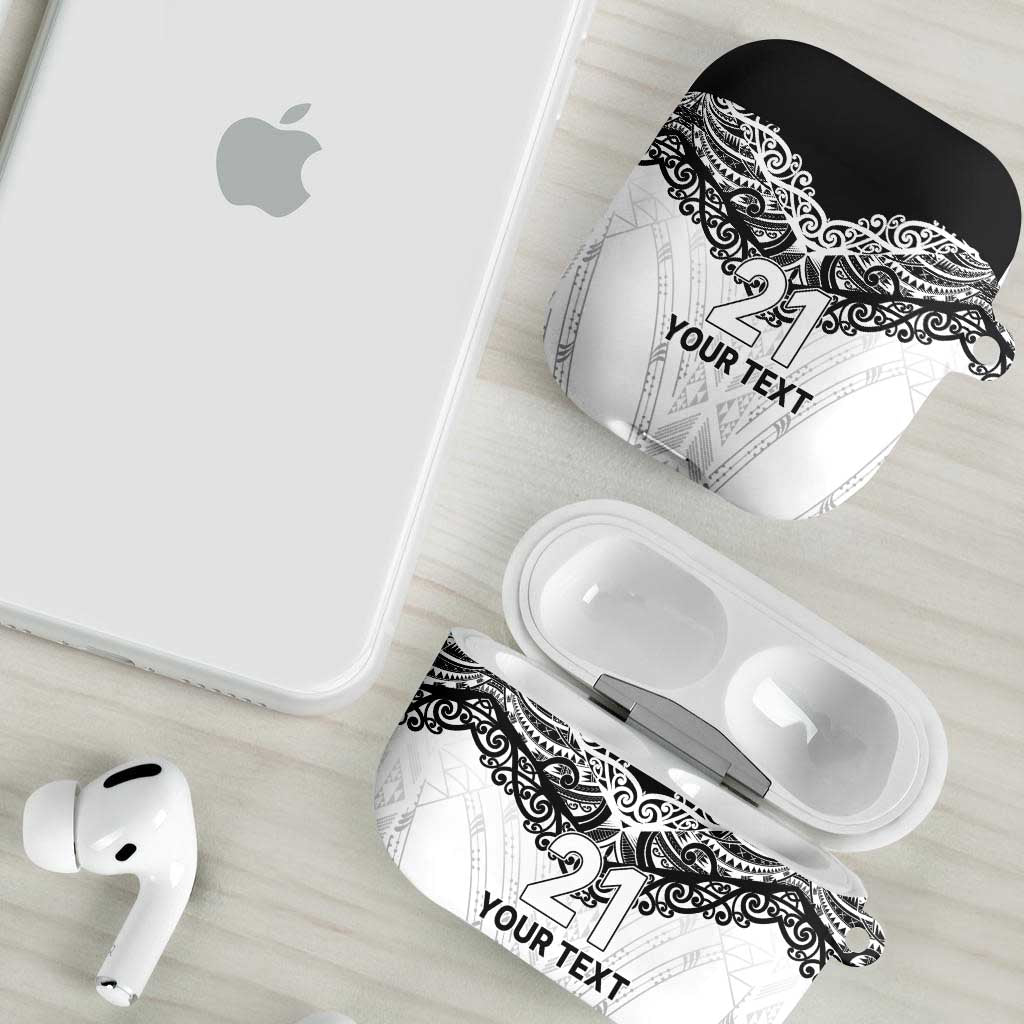 New Zealand Koru Fern Custom AirPods Case Simple Taniko Motif - Aussie Hoodie