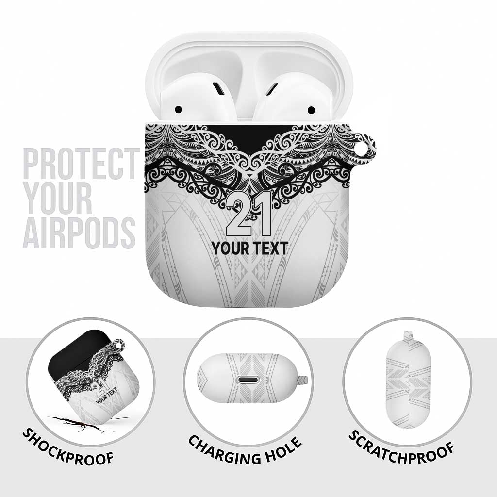 New Zealand Koru Fern Custom AirPods Case Simple Taniko Motif - Aussie Hoodie