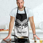 New Zealand Koru Fern Custom Apron Simple Taniko Motif - Aussie Hoodie