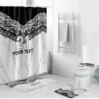 New Zealand Koru Fern Custom Bathroom Set Simple Taniko Motif - Aussie Hoodie