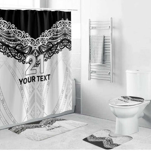 New Zealand Koru Fern Custom Bathroom Set Simple Taniko Motif - Aussie Hoodie