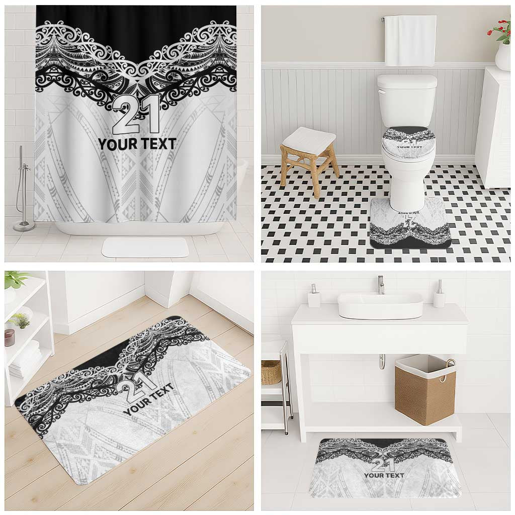 New Zealand Koru Fern Custom Bathroom Set Simple Taniko Motif - Aussie Hoodie
