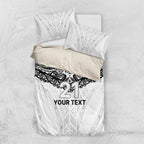 New Zealand Koru Fern Custom Bedding Set Simple Taniko Motif