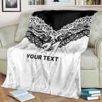 New Zealand Koru Fern Custom Blanket Simple Taniko Motif