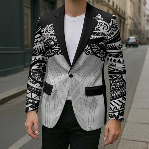 New Zealand Koru Fern Custom Blazer Simple Taniko Motif - Aussie Hoodie