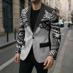 New Zealand Koru Fern Custom Blazer Simple Taniko Motif - Aussie Hoodie