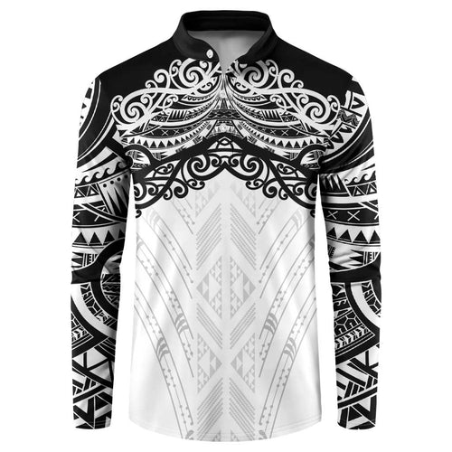 New Zealand Koru Fern Custom Button Sweatshirt Simple Taniko Motif