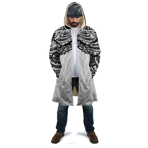 New Zealand Koru Fern Custom Cloak Simple Taniko Motif - Aussie Hoodie