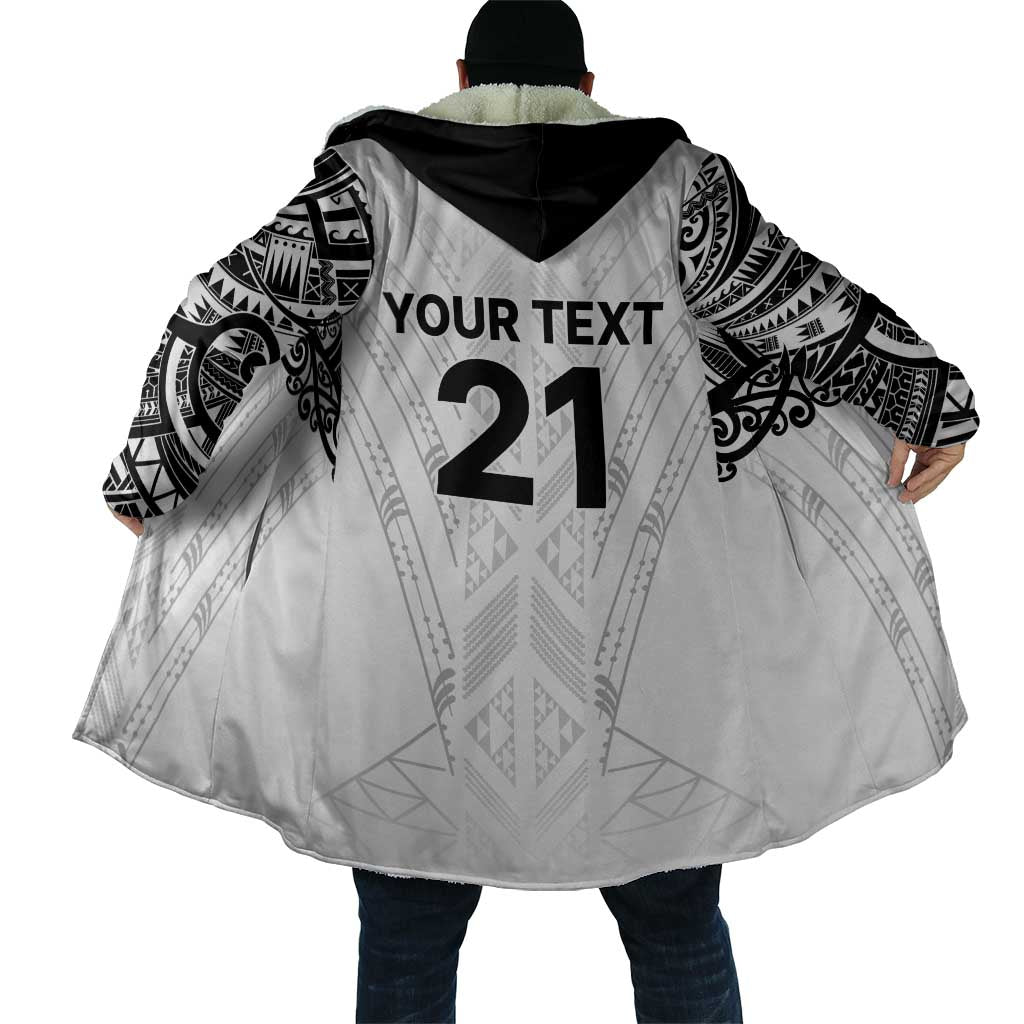 New Zealand Koru Fern Custom Cloak Simple Taniko Motif - Aussie Hoodie
