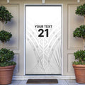 New Zealand Koru Fern Custom Door Cover Simple Taniko Motif - Aussie Hoodie