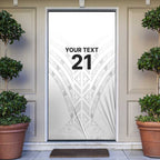 New Zealand Koru Fern Custom Door Cover Simple Taniko Motif - Aussie Hoodie