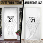 New Zealand Koru Fern Custom Door Cover Simple Taniko Motif - Aussie Hoodie
