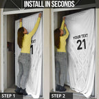 New Zealand Koru Fern Custom Door Cover Simple Taniko Motif - Aussie Hoodie