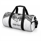 New Zealand Koru Fern Custom Duffle Bag Simple Taniko Motif