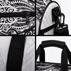 New Zealand Koru Fern Custom Duffle Bag Simple Taniko Motif