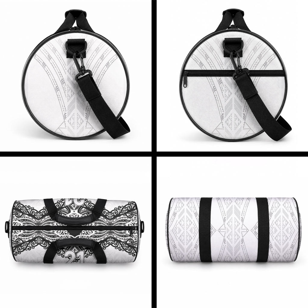 New Zealand Koru Fern Custom Duffle Bag Simple Taniko Motif
